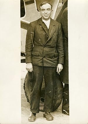 "Le mécanicien DAMET" Photo de presse originale G. DEVRED Agence ROL Paris (1932)