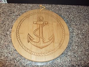 Totally Bamboo Anchor Engraved Cutting Board 12" Only Displayed