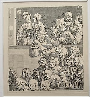 William Hogarth original 1733 print, The Laughing Audience issued c1850, mounted
