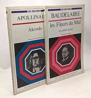 Image du vendeur pour Baudelaire - Les Fleurs du Mal et autres crits + Apollinaire - Alcools --- 2 livres coll. Les oeuvres mis en vente par crealivres