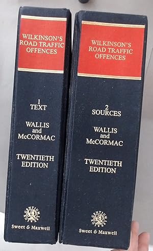 Immagine del venditore per Wilkinson's Road Traffic Offences. Twentieth Edition. venduto da Plurabelle Books Ltd