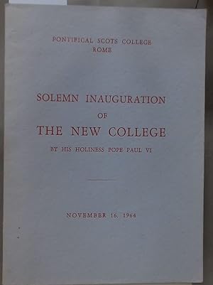 Bild des Verkufers fr Solemn Inauguration of the New College by His Holiness Pope Paul VI, November 16, 1964. zum Verkauf von Plurabelle Books Ltd