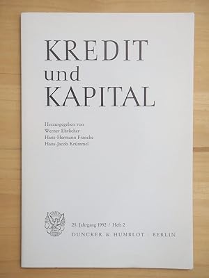 Seller image for Kredit und Kapital - 25. Jahrgang 1992 / Heft 2 [Einzelheft] for sale by Versandantiquariat Manuel Weiner