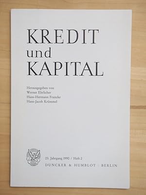 Seller image for Kredit und Kapital - 23. Jahrgang 1990 / Heft 2 [Einzelheft] for sale by Versandantiquariat Manuel Weiner