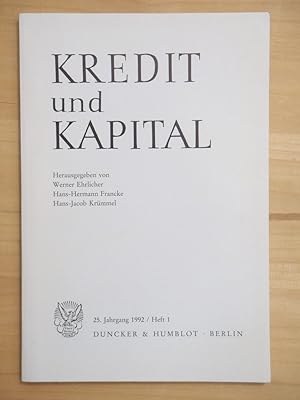 Seller image for Kredit und Kapital - 25. Jahrgang 1992 / Heft 1 [Einzelheft] for sale by Versandantiquariat Manuel Weiner