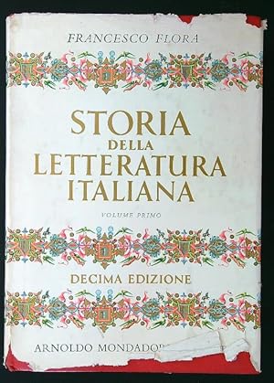 Bild des Verkufers fr Storia della letteratura italiana vol. 1 zum Verkauf von Librodifaccia