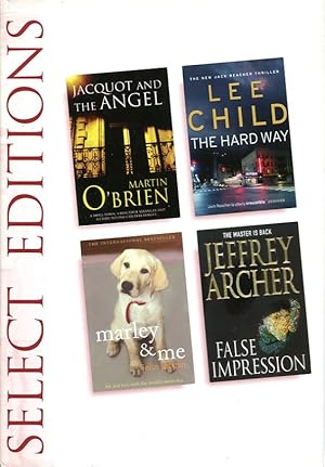 Immagine del venditore per Reader's Digest Select Editions; Jacquot and the Angel, the Hard Way, Marley and Me, False Impression venduto da Godley Books