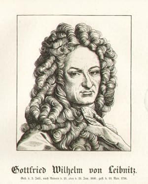 Gottfried Wilhelm von Leibniz (Leibnitz) (1646-1716), Wissenschaftler und Philosoph.