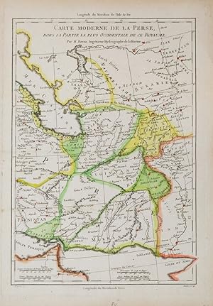 Imagen del vendedor de Karte von Persien (Iran) mit dem Kaspischen Meer im Nordwesten und dem Persichen Golf im Sdwesten. a la venta por Antiquariat Martin Barbian & Grund GbR