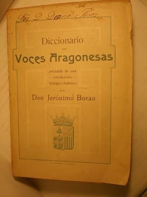 Imagen del vendedor de Diccionario de Voces Aragonesas a la venta por Librera Antonio Azorn