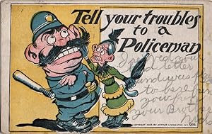 Seller image for cop postcard: Tell Your Troubles to a Policeman for sale by Mobyville