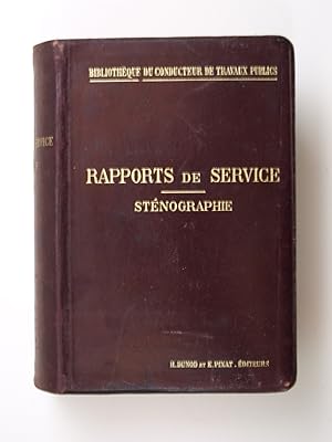 Imagen del vendedor de Rapports de service - Stnographie a la venta por Librairie Aubry