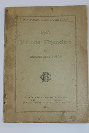 Imagen del vendedor de Una victoria financiera . Capitulos para la Historia a la venta por Librera Urbe