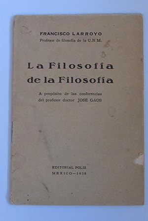 La filosofia de la filosofia