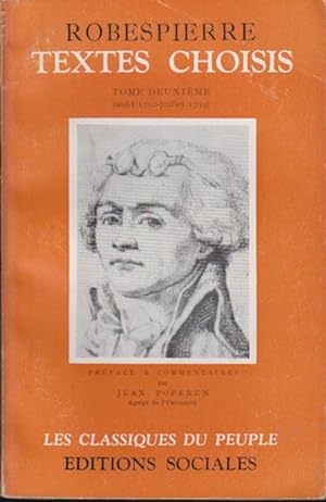 Bild des Verkufers fr Textes choisis 2 Aot 1792 - juillet 1793 zum Verkauf von PRISCA