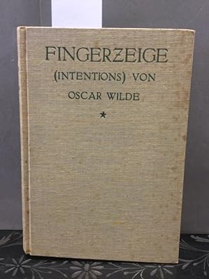 Imagen del vendedor de Fingerzeige Verdeutschung von F. P. Greve a la venta por Kepler-Buchversand Huong Bach