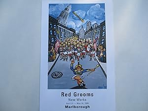 Bild des Verkufers fr Red Grooms New Works Marlborough 1999 Exhibition invite postcard zum Verkauf von ANARTIST