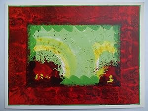 Bild des Verkufers fr Howard Hodgkin Prints 1977-1987 Susan Sheehan Gallery 1997 Exhibition invite postcard zum Verkauf von ANARTIST