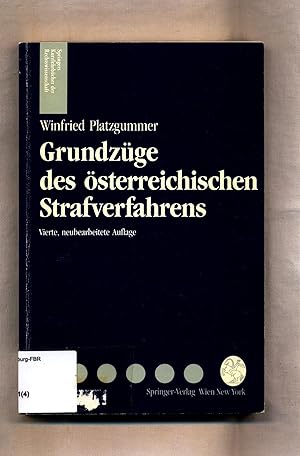 Imagen del vendedor de Grundz�ge des �sterreichischen Strafverfahrens a la venta por avelibro OHG