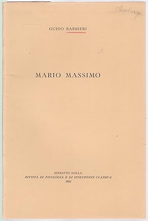 Mario Massimo. Estratto
