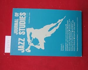 Imagen del vendedor de Journal of Jazz Studies. Vol. 5 Number 1. Fall / Winter 1978. a la venta por Versandantiquariat buch-im-speicher