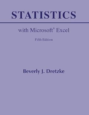 Seller image for Statistics with Microsoft Excel (5th Edition) by Dretzke, Beverly [Paperback ] for sale by booksXpress
