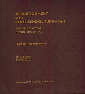 Apportionment of the State School Fund-Part I.