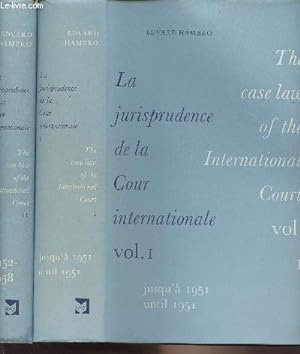 Bild des Verkufers fr The Case Law of the International Court/La jurisprudence de la cour internationale - En 2 tomes - I. Until 1951/Jusqu' 1951 - II. 1952-1958 zum Verkauf von Le-Livre