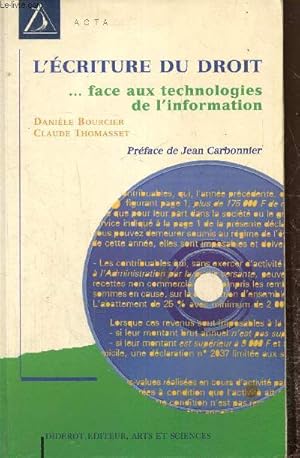 Image du vendeur pour L'criture du droit. face aux technologies de l'information mis en vente par Le-Livre