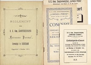 Collectie van 5 drukwerkjes uit 1911-1913.