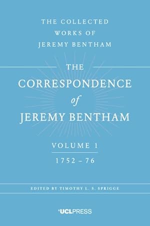 Seller image for Correspondence of Jeremy Bentham : 1752-76 for sale by GreatBookPrices
