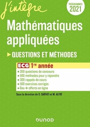 Image du vendeur pour ECG 1 : mathmatiques appliques ; questions et mthodes mis en vente par Chapitre.com : livres et presse ancienne