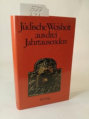 Seller image for Jüdische Weisheit aus drei Jahrtausenden for sale by ANTIQUARIAT Franke BRUDDENBOOKS