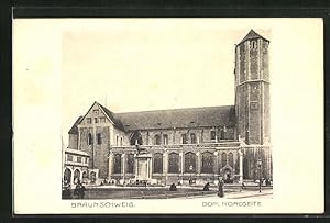 Bild des Verkufers fr Ansichtskarte Braunschweig, Dom St. Blasii, Nordseite, Erbaut von Heinrich dem Lwen zum Verkauf von Bartko-Reher