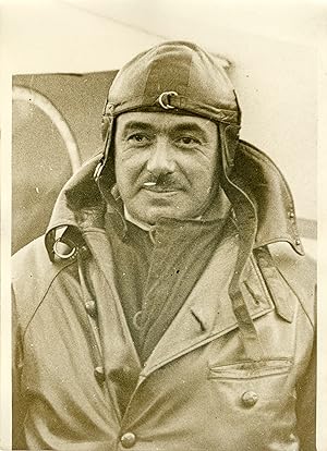 "Le pilote POULAIN 1932" Photo de presse originale G. DEVRED Agence ROL Paris (1932)