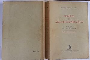 Bild des Verkufers fr Elementi di analisi matematica Vol I zum Verkauf von librisaggi