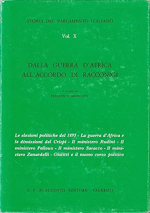 Immagine del venditore per Storia del Parlamento Italiano, vol. X. Dalla guerra d'Africa all'accordo di Racconigi venduto da librisaggi