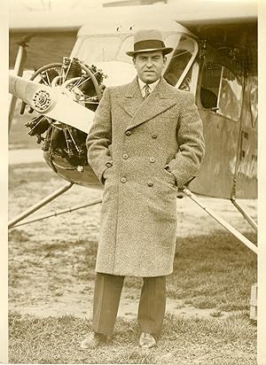 "PARIS-MADAGASCAR 1931: René LEFEBVRE" Photo de presse originale G. DEVRED Agence ROL Paris (1931