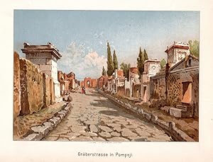 Bild des Verkufers fr Grberstrasse in Pompeji. zum Verkauf von Antiquariat Martin Barbian & Grund GbR