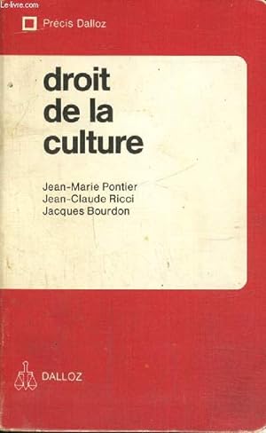 Imagen del vendedor de Droit de la culture a la venta por Le-Livre