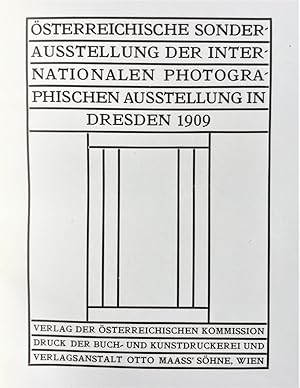 Imagen del vendedor de sterreichische Sonderausstellung der Internationalen Photographischen Ausstellung in Dresden 1909. a la venta por Querschnitt Antiquariat