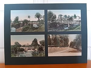Taunton Somerset - 4 Vintage postcards mounted