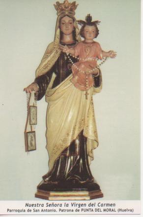 Seller image for Postal E03230: Nuestra Seora la Virgen del Carmen Parroquia de San Antonio. Patrona de Punta del Moral, Huelva for sale by EL BOLETIN