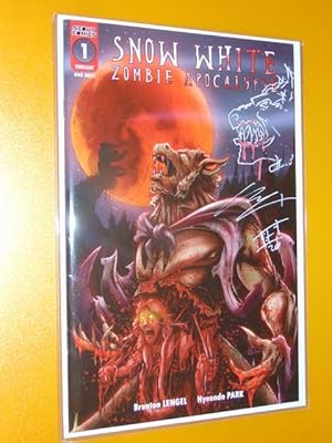 Snow White Zombie Apocalypse #1. Signed Brenton Lengel, Signed & remarqued by Bryan Silverbax. CO...