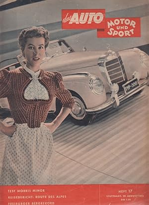Imagen del vendedor de Das Auto. Motor und Sport. 30. Jg., Heft 17, 22. August 1953. a la venta por Fundus-Online GbR Borkert Schwarz Zerfa