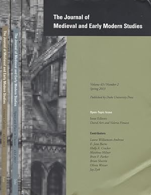 Immagine del venditore per The Journal of Medieval and Early Modern Studies. Vol. 43 2013 [3 Bd.e]. venduto da Fundus-Online GbR Borkert Schwarz Zerfa