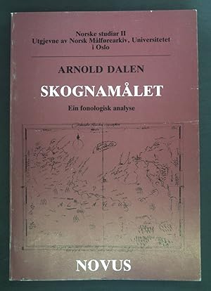 Bild des Verkufers fr Skognamalet. Ein fonologisk analyse. Norske Studiar II. zum Verkauf von books4less (Versandantiquariat Petra Gros GmbH & Co. KG)