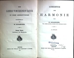 Image du vendeur pour Lehrbuch der Harmonie. Die Lehre vom reinen satze in 3 Lehrbchern. 1.Bd. mis en vente par books4less (Versandantiquariat Petra Gros GmbH & Co. KG)