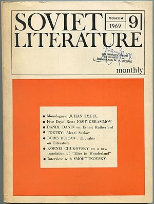 Imagen del vendedor de Soviet Literature Monthly 9. 1969 a la venta por Between the Covers-Rare Books, Inc. ABAA