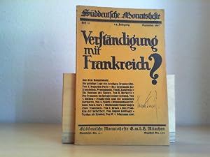 Süddeutsche Monatshefte. Juni 1927, Heft 12. Verständigung mit Frankreich.